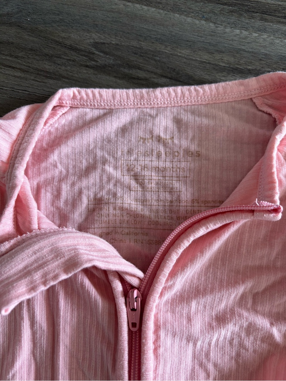 Little Sleepies Ribbed Zippy - Picture 2 of 3